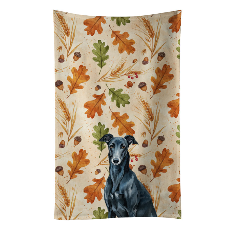 Serviette de cuisine tricolore Sheltie, Lévrier noir