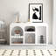 White Sideboard Console Table Display Cabinet Bookcase 120cm