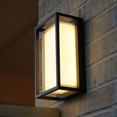 Kalyvakia Black 24.4" H Integrated LED Outdoor Flush Mount