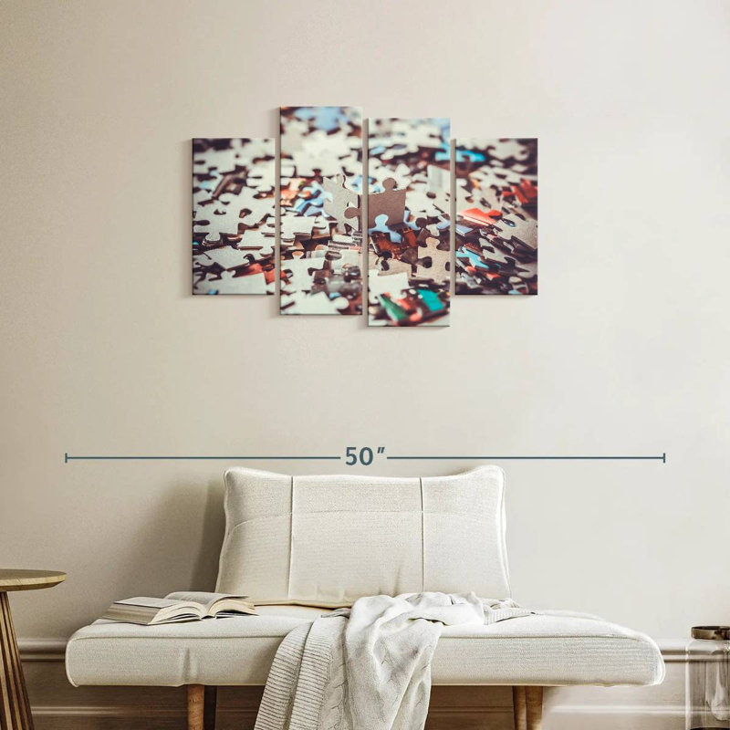 Senne Solving A Puzzle, 22" H x 36" W