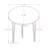 31.5'' Round Metal Base Dining Table-1467855158