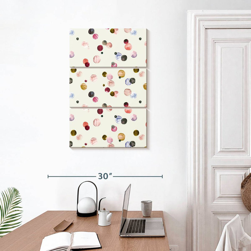 Multicolore à pois aquarelle Avery, H 32 po x l 20 po