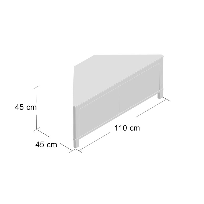 Pretor Unfinished TV Stand for TVs up to 42", Black/Walnut