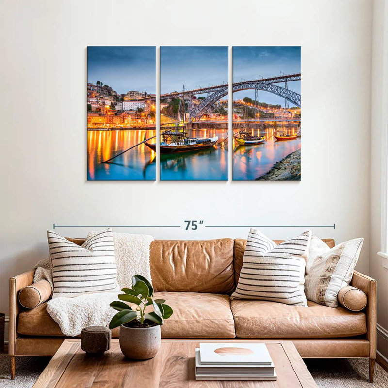 Lilie Boats Of Douro River, 36" H x 57" W