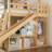House Bunk Bed With Ladders, Slides, Storage Shelves, And Wardrobe, Playhouse Design For Kids-1632917667