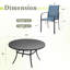 Ensemble de salle à manger de patio 6 personnes avec chaises empilables PVC-coated polyester-1701220195