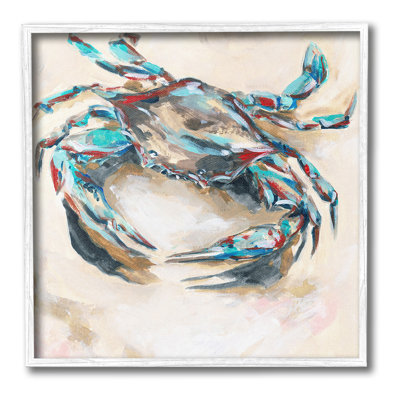 "Cadre de photo crabe nautique abstrait" par Melissa Wang sur toile