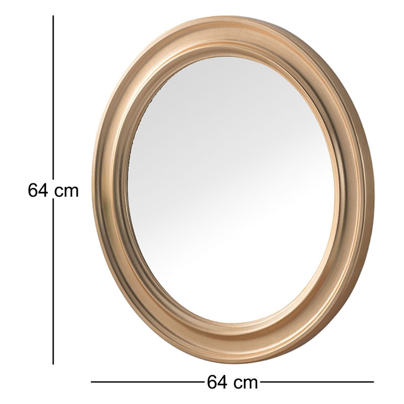 Pressley Metal Wall Mirror, Gold