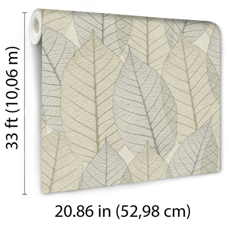 Leaf Lace Wallpaper, Blue