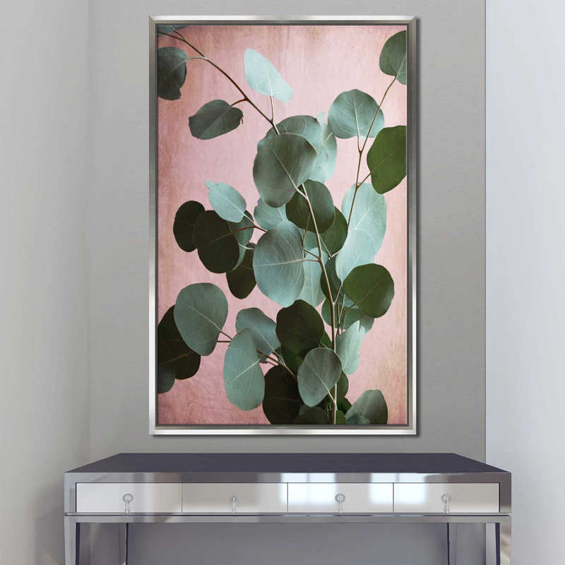 Sauge eucalyptus n ° 1 par Lupen Grainne - Peinture, Cadre flottant argent, H 43,5 po x l 27,5 po x P 2 po