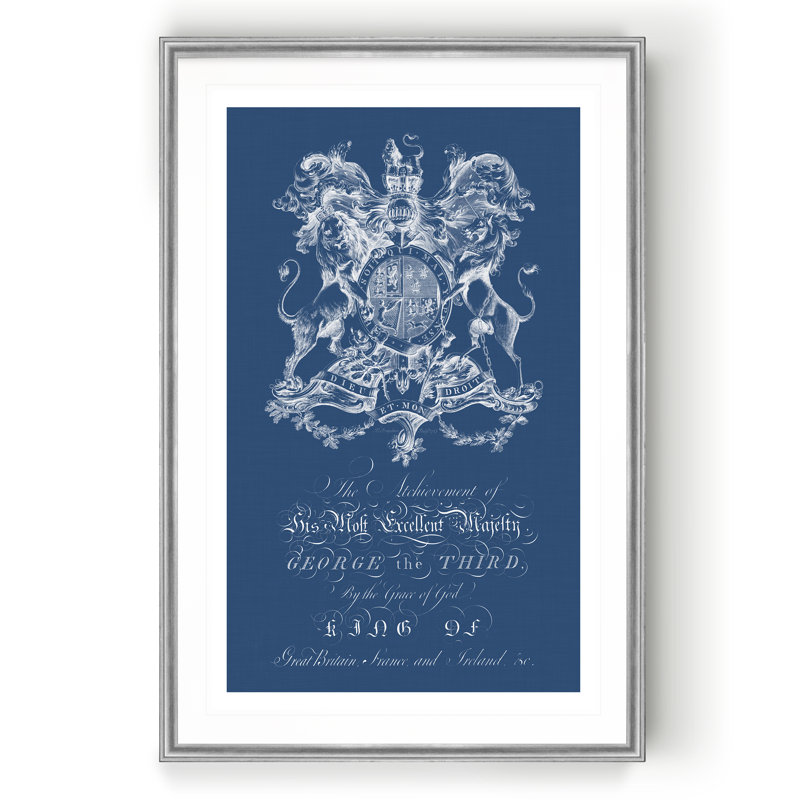 « heraldry on marine i », impression sur toile, H 22,5 po x l 30,5 po x P 1,5 po, Argent