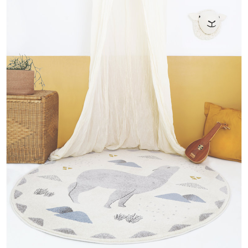Cockrell Tufted Beige/Grey/Blue Rug