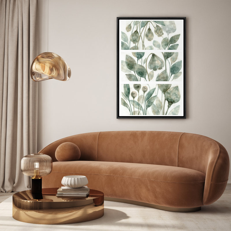 «Green Botanical», reproduction d'art encadrée, H 36 po x l 24 po, Noir