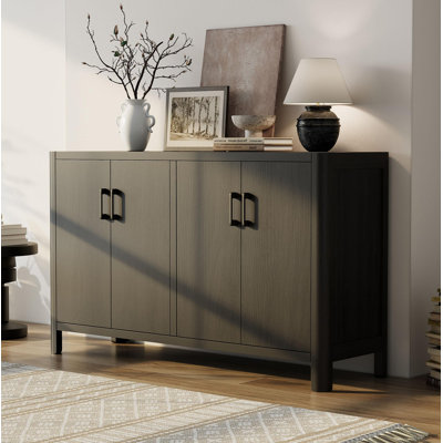 Mirod Farmhouse Style 4-Door Cabinet, A Rustic Accent for Entryways or Small Spaces
