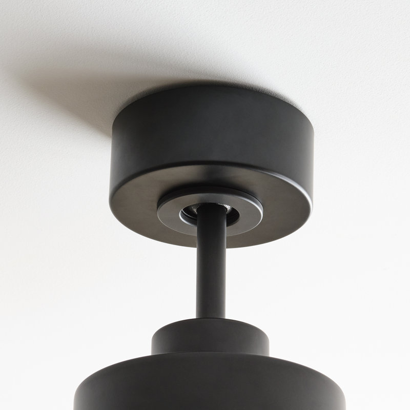 Generation Lighting Fan Teasley Indoor Ceiling Fan with Threaded Downrod, Midnight Black ABS blades and Handheld Remote