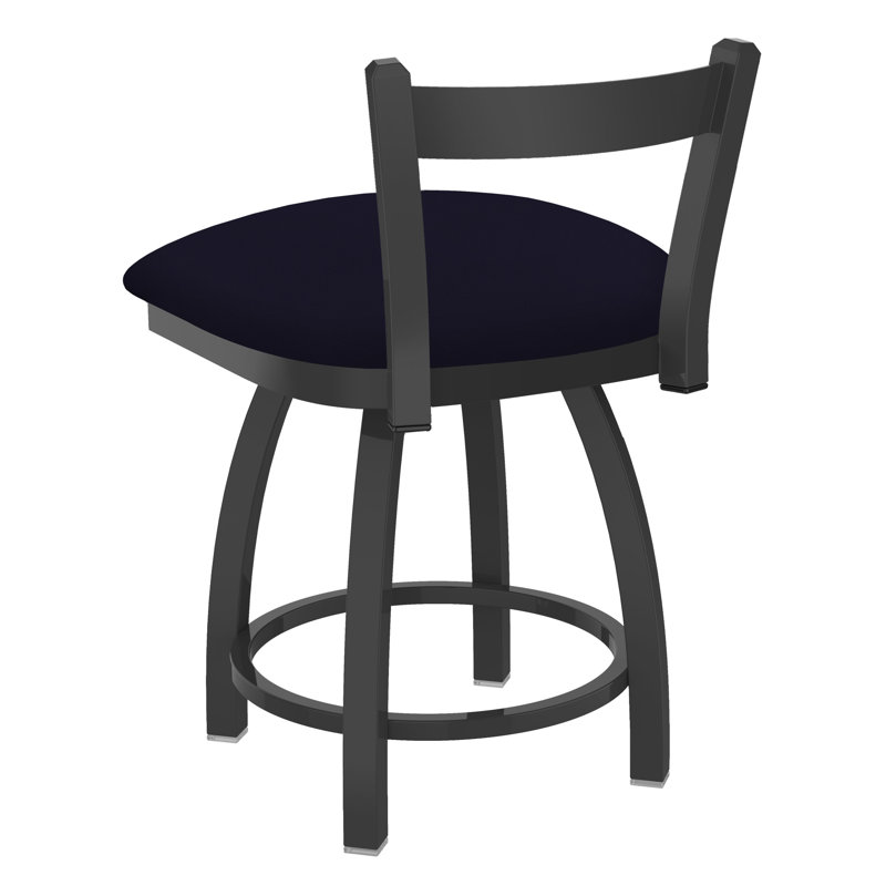 Tabouret de coiffeuse à dossier bas 18 po Catalina, Bronze, Vinyle - Crépuscule galop