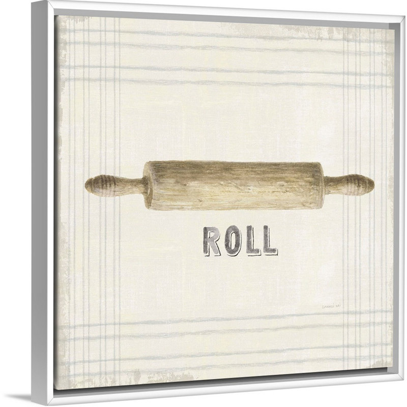 «Floursack Kitchen Sign II Neutral Sq» par Danhui Nai, reproduction d'art sur toile, Cadre flottant blanc