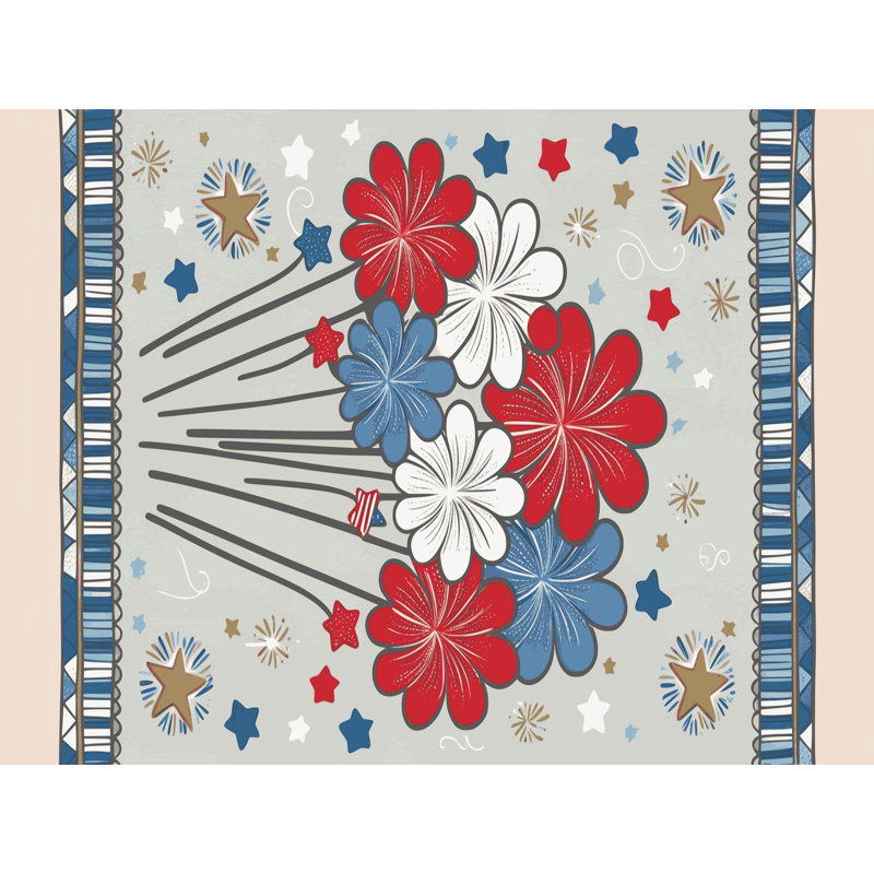 Tapis vacances des fêtes The Holiday Aisle®, Rectangulaire 8 pi x 10 pi