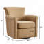 Fauteuil d'appoint pivotant en similicuir-1241755999