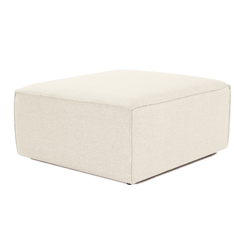Zinta Upholstered Ottoman, Beige