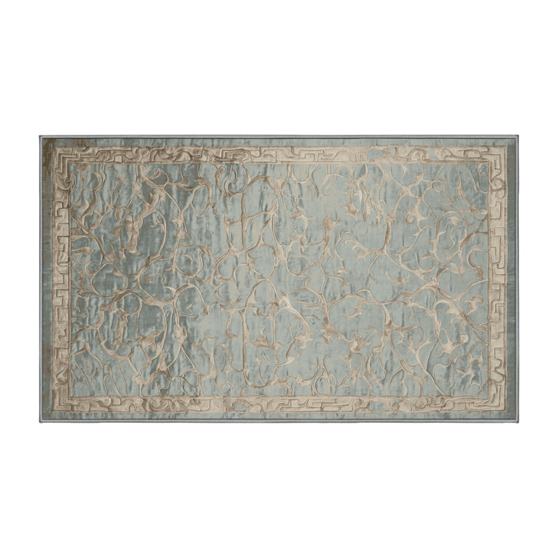 Machine Washable Gray Area Rug, Rectangle 2' x 3'