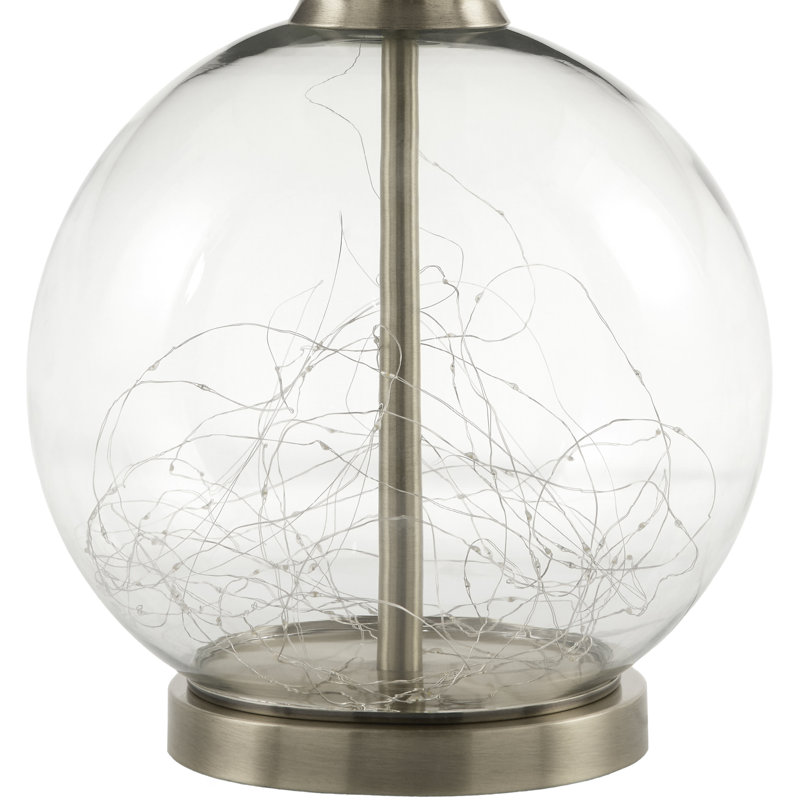 Romain Table Lamp, Silver, White