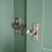 Green Triangle Tall Cabinet With 3 Drawers And Adjustable Shelves For Bathroom
