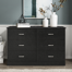 Allyannah 47" W 6-Drawer Manufactured Wood Double Dresser with Interlocking Drawers