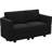 Nakash 3-Piece Symmetrical Modular Sectional Loveseat Upholstered Velvet Storage Apartment 2-Seat Sofa-339569795