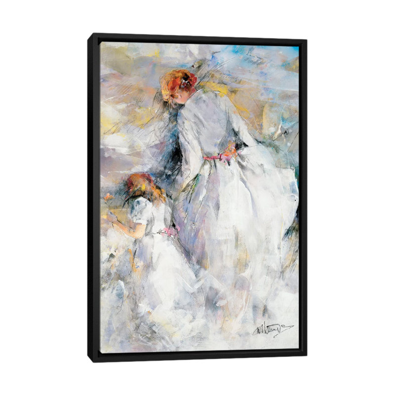 « my fille », reproduction sur toile, H 26 po x l 18 po x P 1,5 po, Toile avec cadre noir, Pas de tapis
