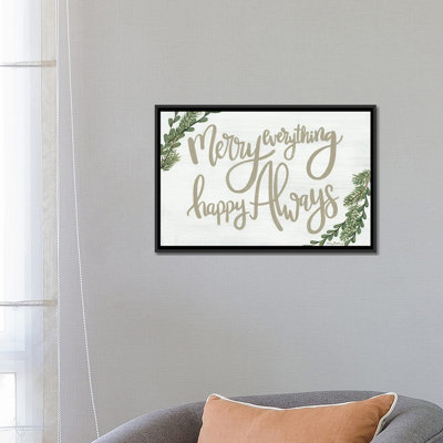 Merry Everything - Wall Art Print - Framed Canvas