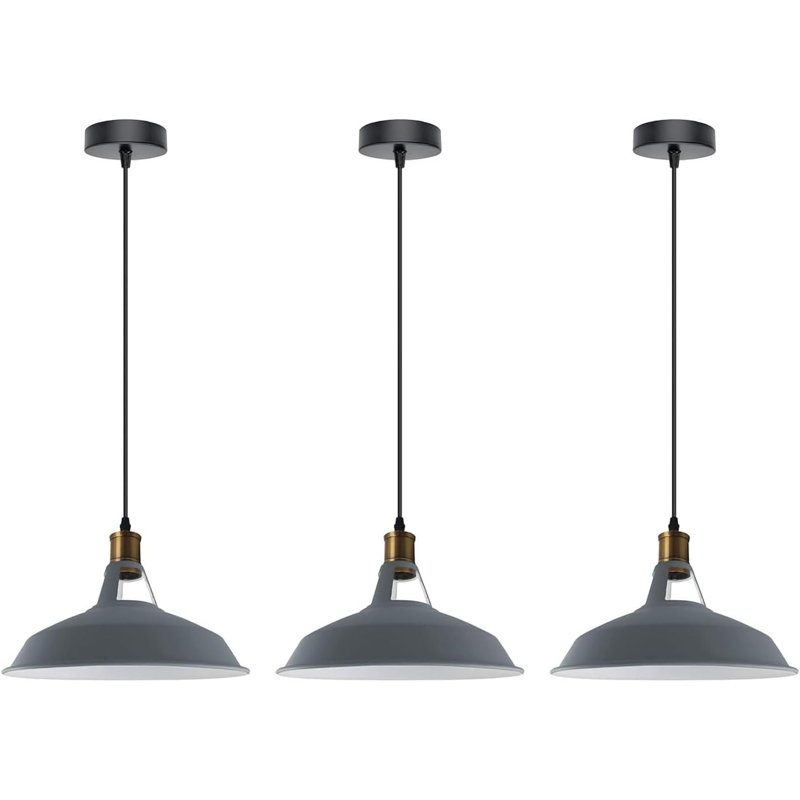 1 - Light Bowl Pendant, Gray