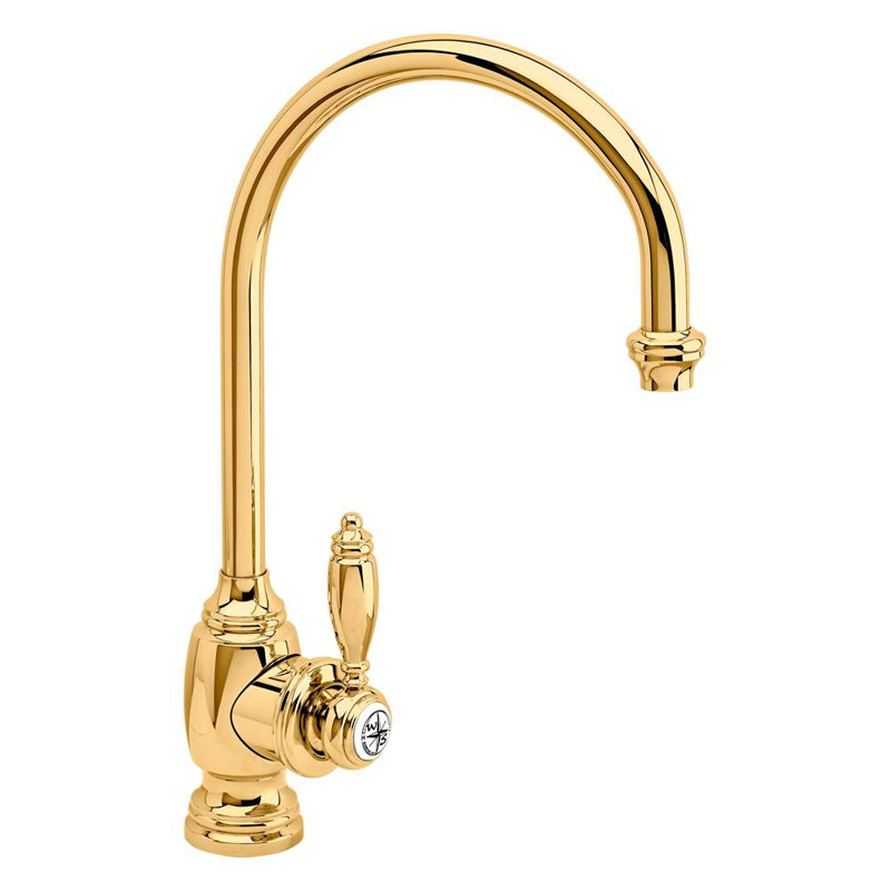 Hampton Kitchen Faucet, Polished Brass