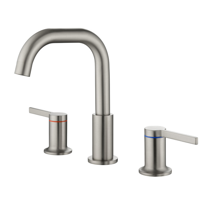 Widespread 2-handle Bathroom Faucet, Brushed Nickel