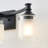 3-light Dimmable Vanity Light with Frosted Band Glass Shade