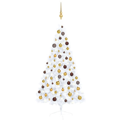Artificial Half Christmas Tree with LEDs&Ball