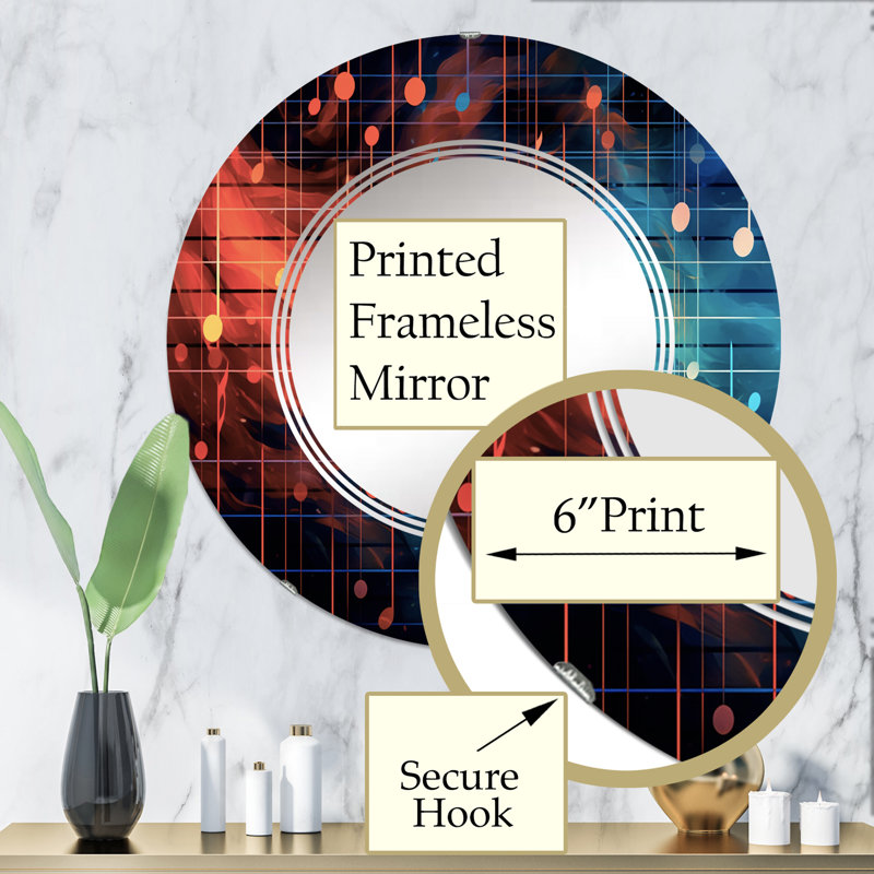 Miroir mural sans cadre Wiletta, 32 po x 32 po