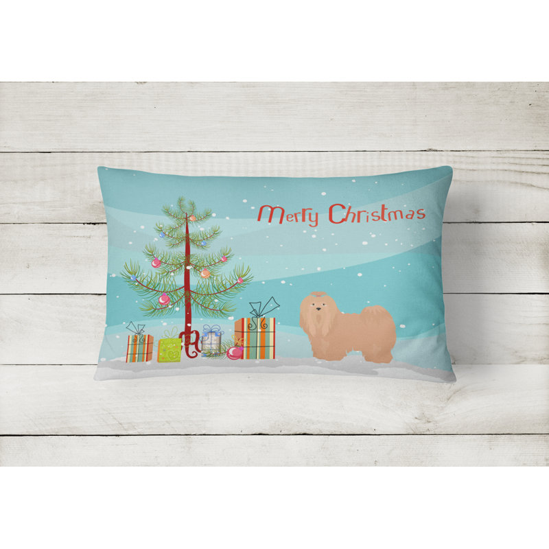  Coussin intérieur / extérieur, Lhasa Apso brun clair