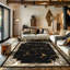 Tapis noir / gris / ivoire / beige Monaco Series-1650437062