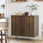 Buffet moderne en noyer avec tablettes réglables pour le salon et le couloir