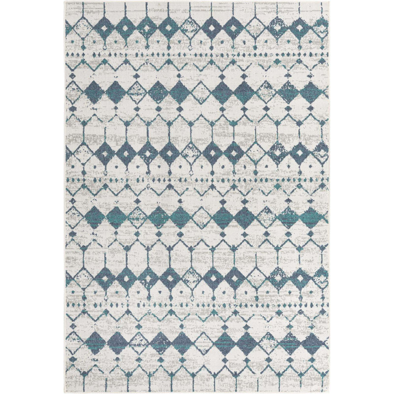 Geometric Indoor / Outdoor Rug, Rectangle 6' x 9'