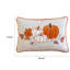 Coussin Niva, citrouille brodée rouille, mélange de coton ivoire 14 x 20