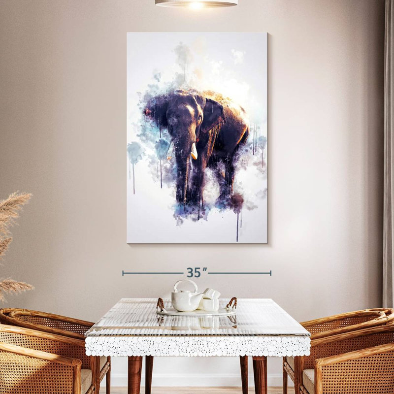 Brampt Elephant Looking, 51" H x 34" W