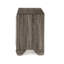 Table de chevet grise avec texture grain vieilli - 2 tiroirs spacieux, glissières centrales en métal, style pieds Shaker, placage de papier 3D, bordures, H 27 po x l 24 po x P 17 po, système coulissant, pieds classiques, construction,