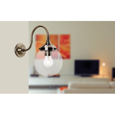 Wandleuchte mit Arm 1-flammig Akins aus Metall