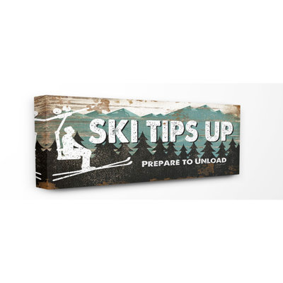 «Ski Tip Up Préparez-vous à décharger» - Impression sur toile