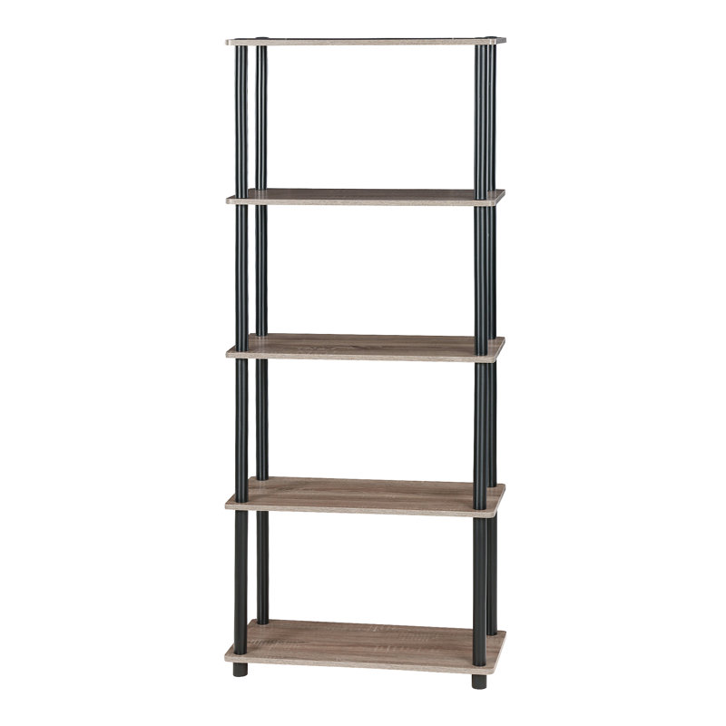 Maxine 59.9cm W Manufactured Wood Shelving Unit, French Oak Grey/Black