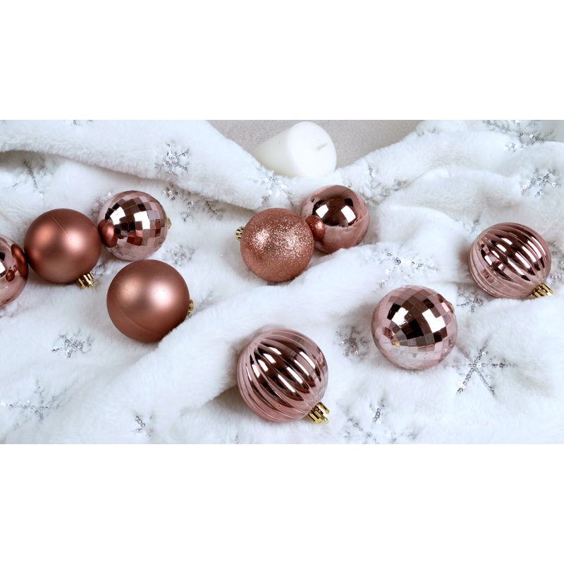 Ensemble 34 pièces de boules incassables, Rose