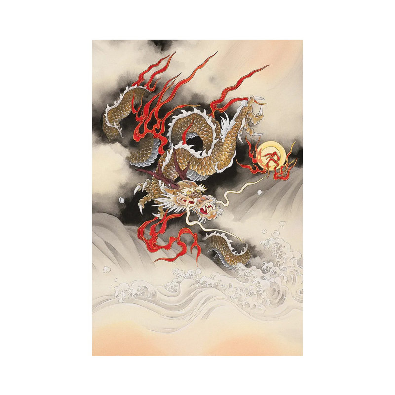 Dragon Quest - Painting on Canvas, 101.6 cm H x 66.04 cm W x 1.91 cm D, Wrapped Canvas