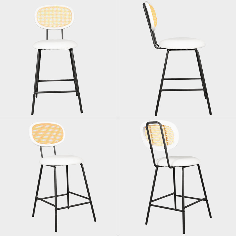 Tabouret de comptoir 24 po Audrienne, Blanc